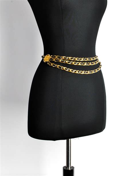 vintage chain belt chanel|vintage chanel gold chain belt.